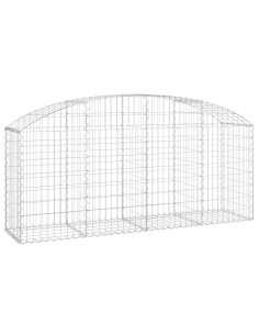 Cesto Gabbione ad Arco 200x50x80/100 cm Ferro Zincato 2