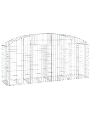 Cesto Gabbione ad Arco 200x50x80/100 cm Ferro Zincato