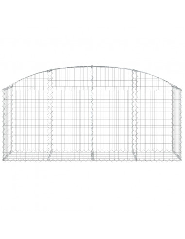 Cesto Gabbione ad Arco 200x50x80/100 cm Ferro Zincato