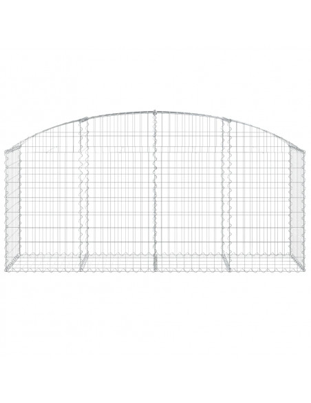 Cesto Gabbione ad Arco 200x50x80/100 cm Ferro Zincato