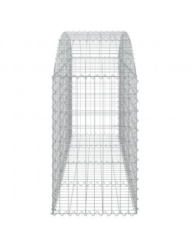 Cesto Gabbione ad Arco 200x50x80/100 cm Ferro Zincato