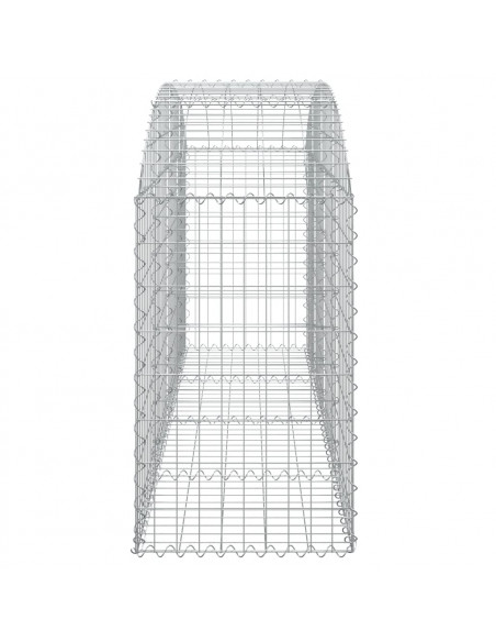 Cesto Gabbione ad Arco 200x50x80/100 cm Ferro Zincato