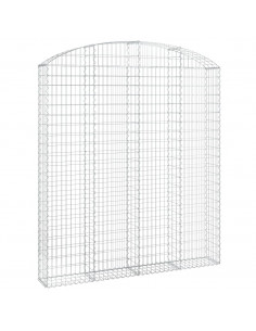 Cesto Gabbione ad Arco 200x30x220/240 cm Ferro Zincato 2