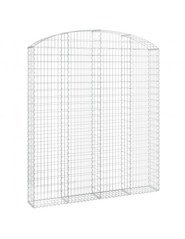 Cesto Gabbione ad Arco 200x30x220/240 cm Ferro Zincato