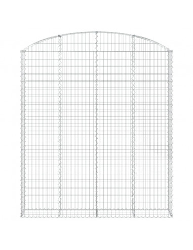 Cesto Gabbione ad Arco 200x30x220/240 cm Ferro Zincato