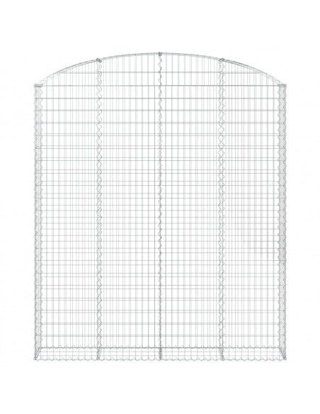 Cesto Gabbione ad Arco 200x30x220/240 cm Ferro Zincato