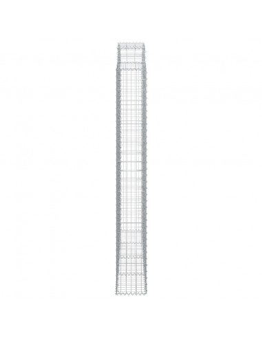 Cesto Gabbione ad Arco 200x30x220/240 cm Ferro Zincato