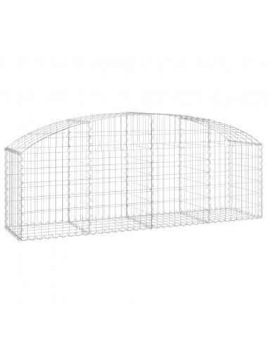 Cesto Gabbione ad Arco 200x50x60/80 cm Ferro Zincato
