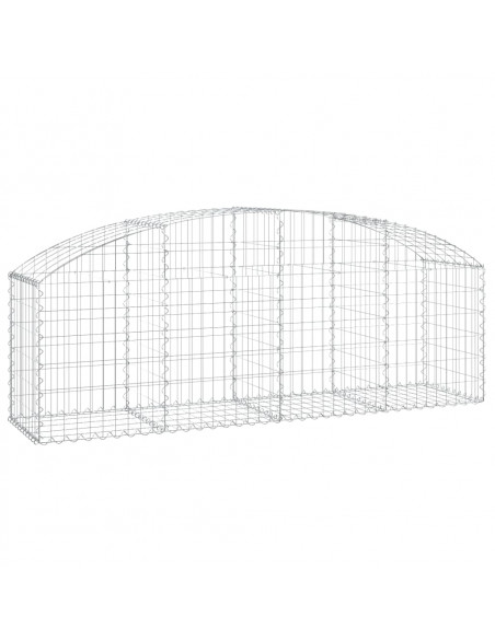 Cesto Gabbione ad Arco 200x50x60/80 cm Ferro Zincato