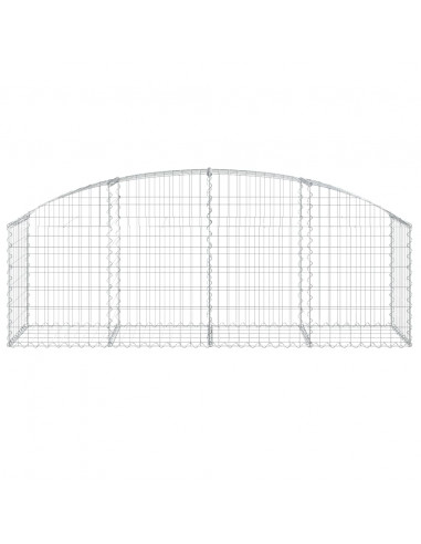 Cesto Gabbione ad Arco 200x50x60/80 cm Ferro Zincato