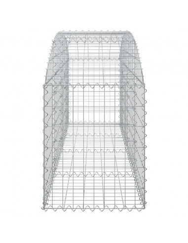Cesto Gabbione ad Arco 200x50x60/80 cm Ferro Zincato
