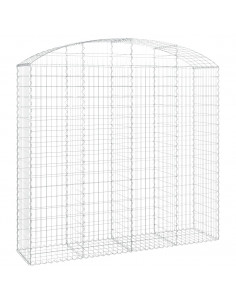 Cesto Gabbione ad Arco 200x50x180/200 cm Ferro Zincato 2