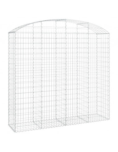 Cesto Gabbione ad Arco 200x50x180/200 cm Ferro Zincato