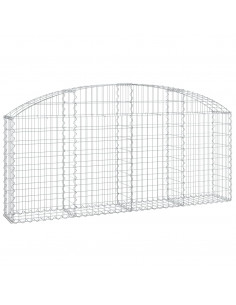 Cesto Gabbione ad Arco 200x30x80/100 cm Ferro Zincato 2
