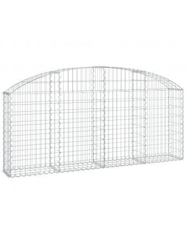 Cesto Gabbione ad Arco 200x30x80/100 cm Ferro Zincato