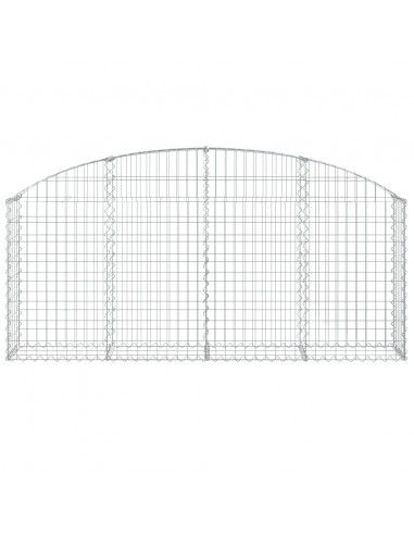 Cesto Gabbione ad Arco 200x30x80/100 cm Ferro Zincato