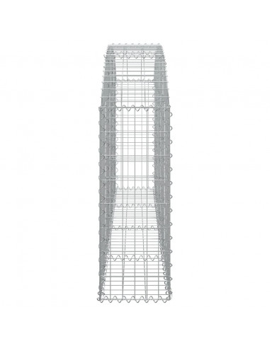 Cesto Gabbione ad Arco 200x30x80/100 cm Ferro Zincato