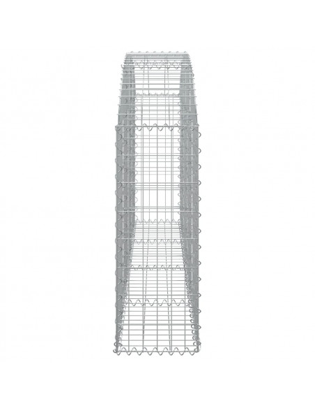 Cesto Gabbione ad Arco 200x30x80/100 cm Ferro Zincato