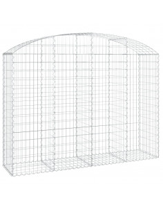 Cesto Gabbione ad Arco 200x50x140/160 cm Ferro Zincato 2