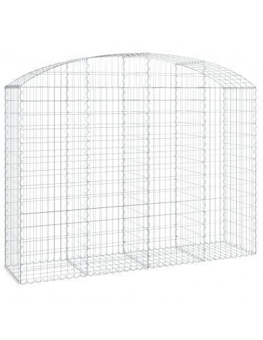 Cesto Gabbione ad Arco 200x50x140/160 cm Ferro Zincato
