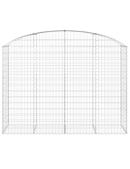 Cesto Gabbione ad Arco 200x50x140/160 cm Ferro Zincato