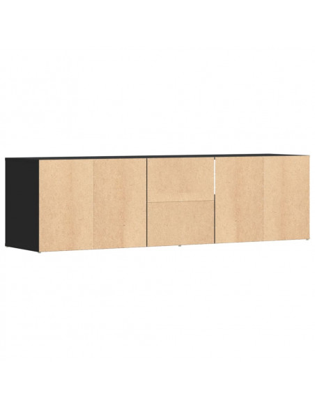 Mobile Angolare Nero 160x40x45 cm in Truciolato