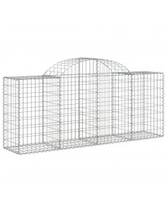 Cesto Gabbione ad Arco 200x50x80/100 cm Ferro Zincato 2