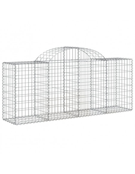 Cesto Gabbione ad Arco 200x50x80/100 cm Ferro Zincato