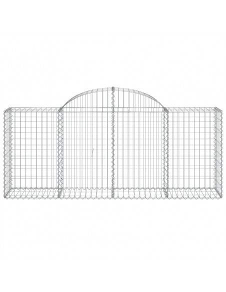 Cesto Gabbione ad Arco 200x50x80/100 cm Ferro Zincato