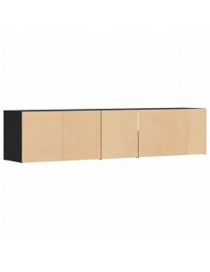 Mobile Angolare Nero 200x40x45 cm in Truciolato