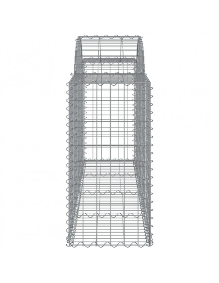 Cesto Gabbione ad Arco 200x50x80/100 cm Ferro Zincato