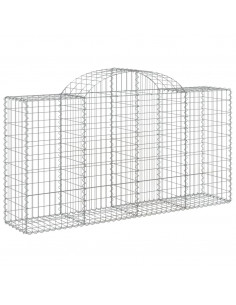 Cesto Gabbione ad Arco 200x50x100/120 cm Ferro Zincato 2