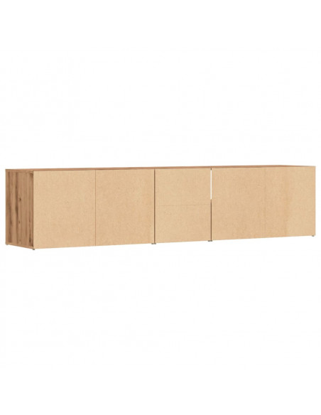 Mobile Angolare Rovere Artigianale 200x40x45 cm in Truciolato