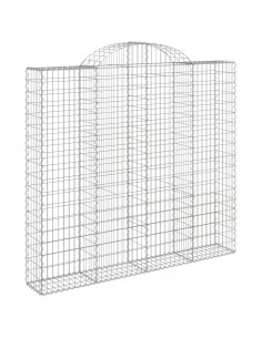 Cesto Gabbione ad Arco 200x50x180/200 cm Ferro Zincato 2