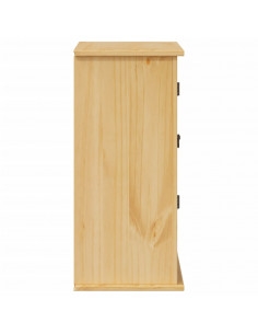 Mobile Bagno a Parete Corona 70x33x71,5cm Legno Massello Pino