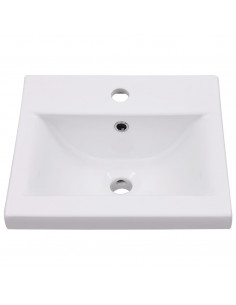 Mobile Bagno con Lavabo Integrato Bianco in Legno Multistrato