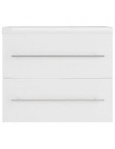 Mobile Bagno con Lavabo Integrato Bianco in Truciolato