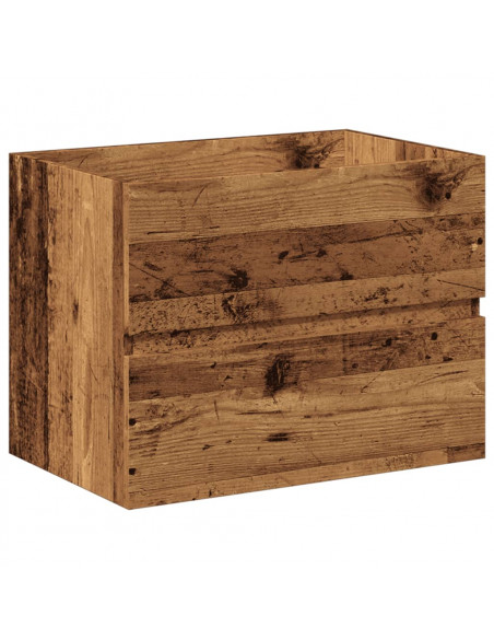 Mobile Bagno con Lavabo Integrato Legno Antico 61x39,5x49 cm