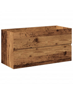 Mobile Bagno con Lavabo Integrato Legno Antico 91x39,5x49 cm