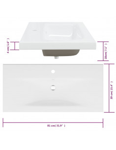 Mobile Bagno con Lavabo Integrato Rovere Fumo Legno Multistrato
