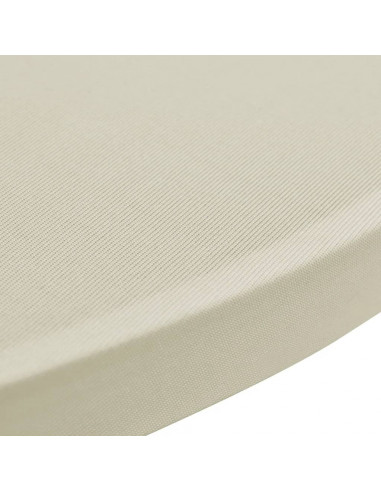 Copritavolo ?70 cm Crema Tessuto elasticizzato 2 pezzi