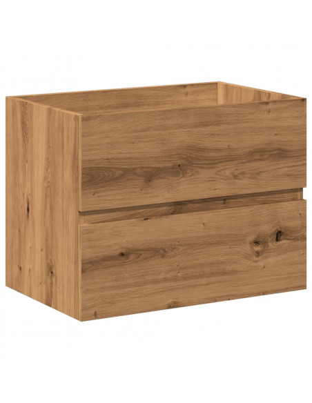 Mobile Bagno Lavabo Integrato Rovere Artigianale 61x39,5x49 cm