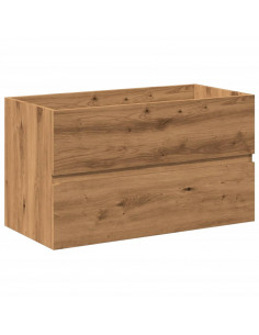 Mobile Bagno Lavabo Integrato Rovere Artigianale 81x39,5x49 cm