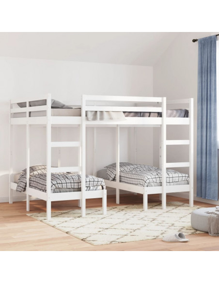 Giroletto Castello Triplo Bianco 140x200/70x140cm Massello Pino