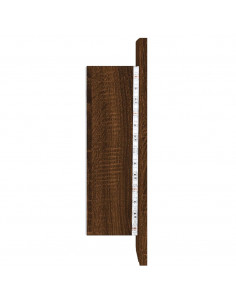 Mobile Bagno Specchio LED Rovere Marrone 40x12x45cm Multistrato