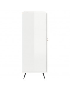 Credenza 69,5x34x90 cm in Legno Multistrato Bianco Lucido 2