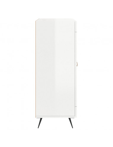 Credenza 69,5x34x90 cm in Legno Multistrato Bianco Lucido