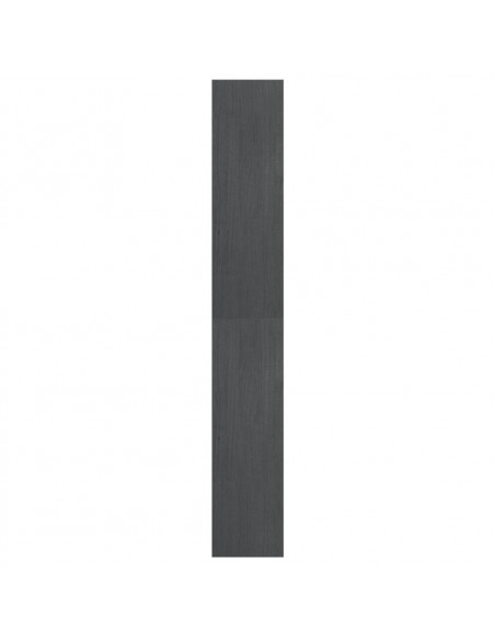 Libreria/Divisorio Grigio 40x30x199cm in Legno Massello di Pino