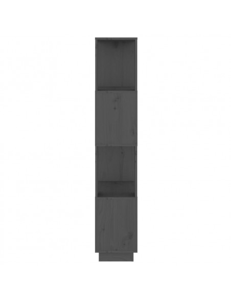 Libreria/Divisorio Grigio 51x25x132 cm Legno Massello di Pino