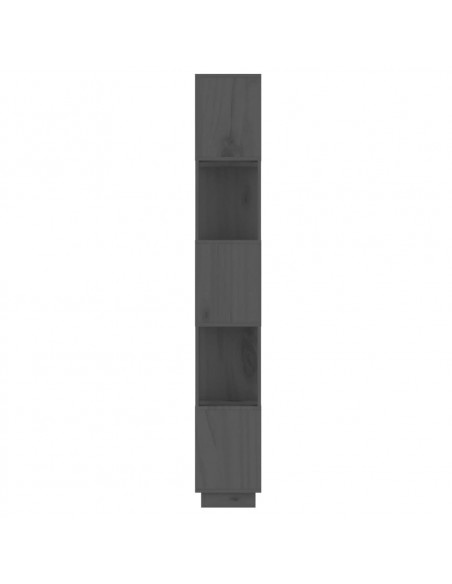 Libreria/Divisorio Grigio 51x25x163,5 cm Legno Massello di Pino